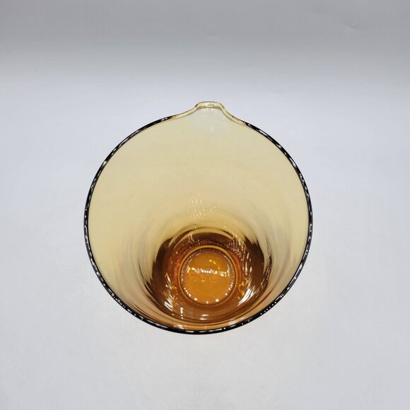 Amber Gradient Glass Cocktail Pitcher With Glass Stirrer Mid Century - Picture 10 of 10